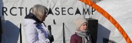 Gail Whiteman and Greta Thunberg at Arctic Basecamp at Davos 2019