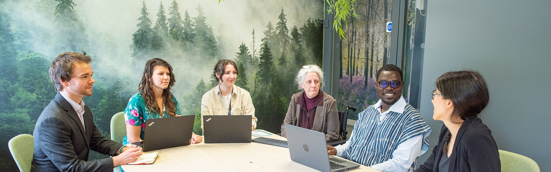 Lancaster staff in the conference room.