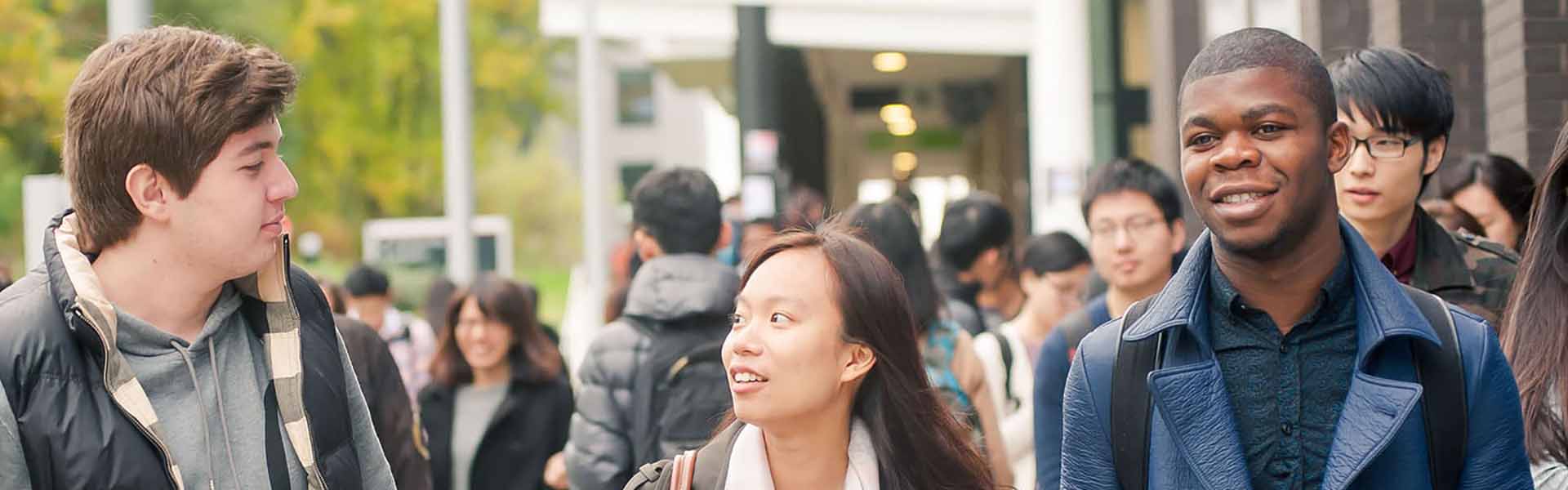 A group of students walking