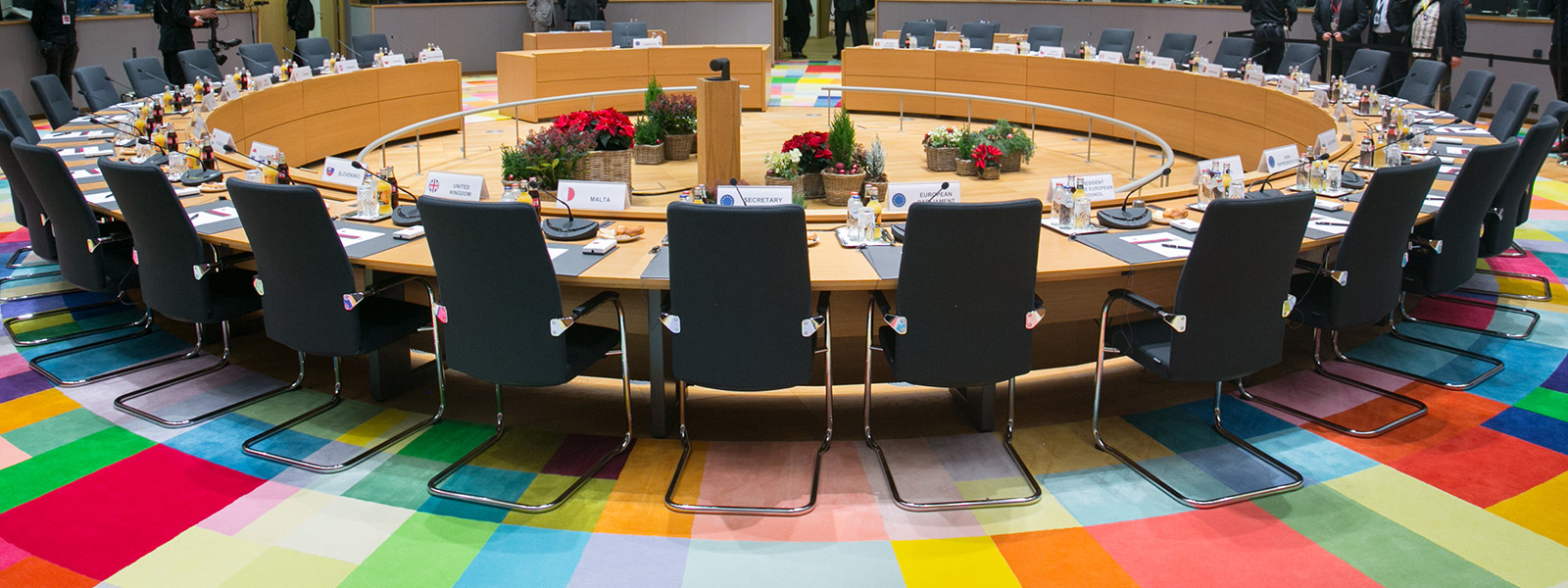 Ursula von der Leyen speaking to a large audience