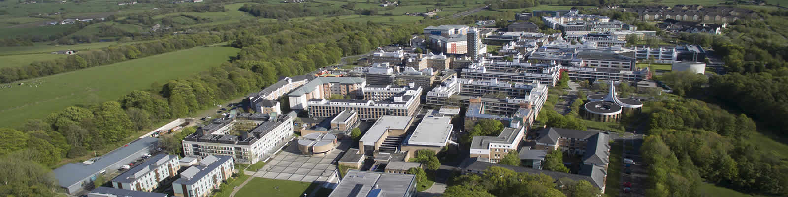 Aerial photograph of Bailrigg Campus