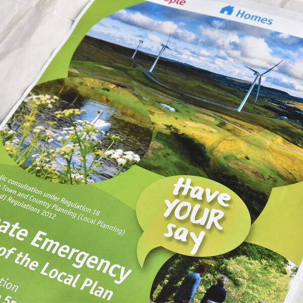 Leaflet called 'Have your say' about the climate emergency