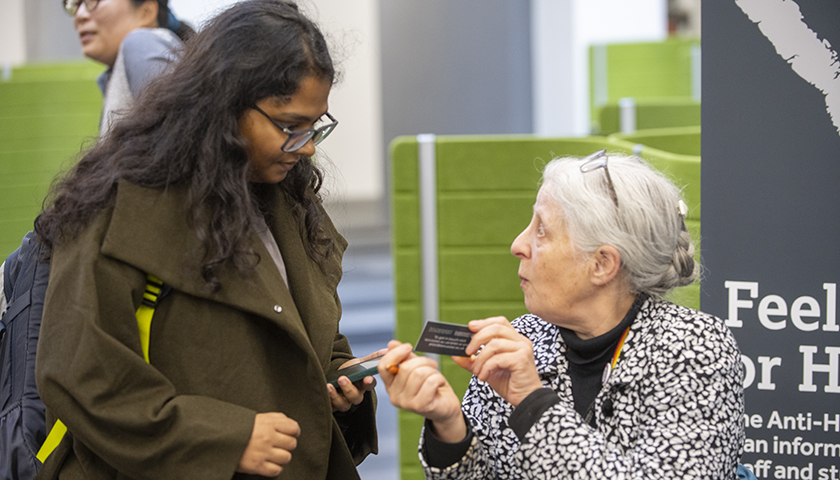Participants browsing the stands at the Research Culture Day 
