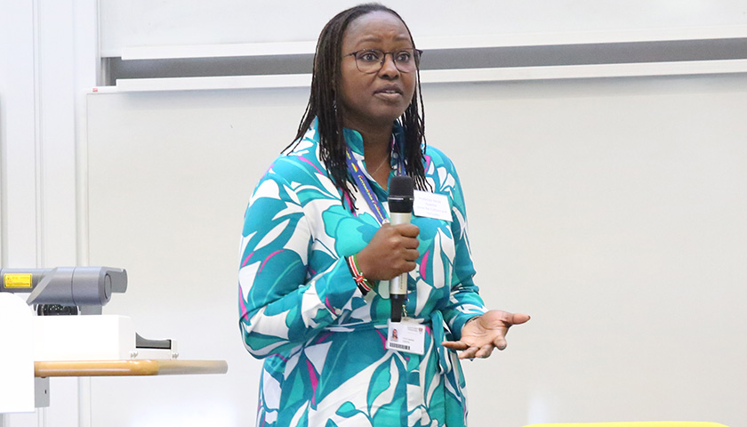 Professor Kendi Guanai, Dean for Culture & Inclusion giving a keynote address