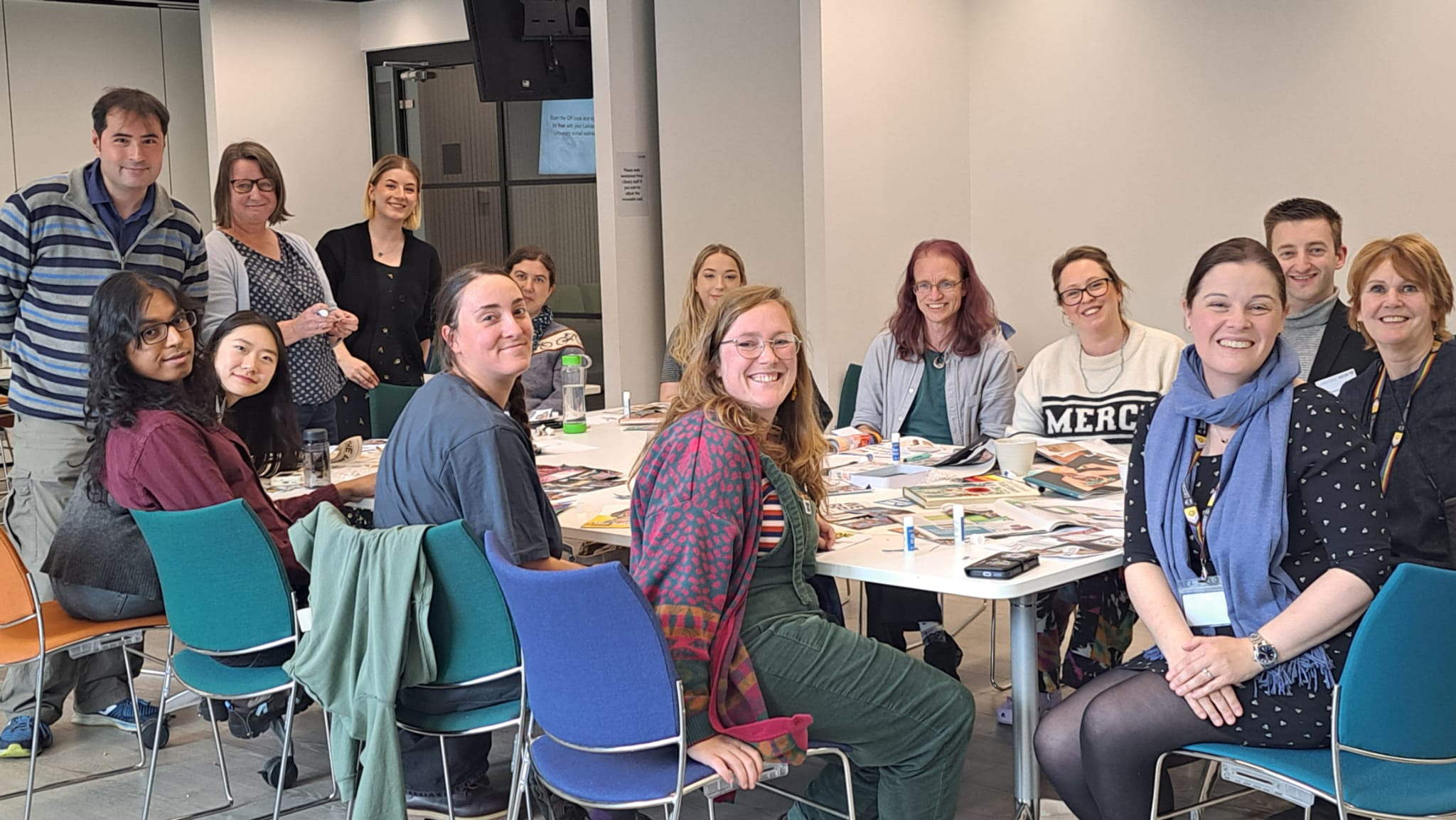 The participants of the zine making workshop 