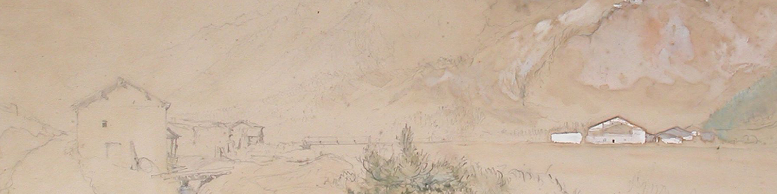 John Ruskin: Chamonix, looking towards the Glacier des Bois 1849