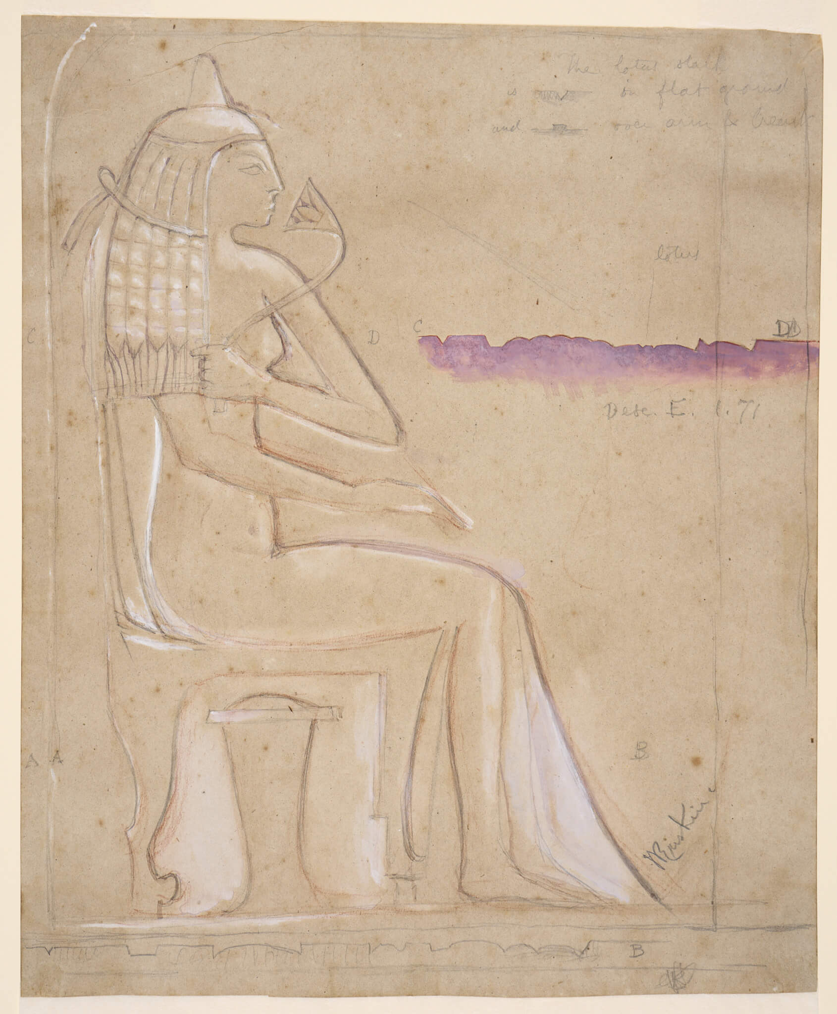 Sketch of an Egyptian figure