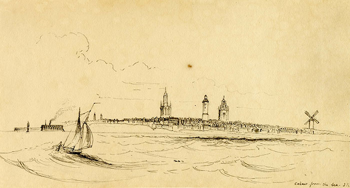 John Ruskin: Calais from the sea