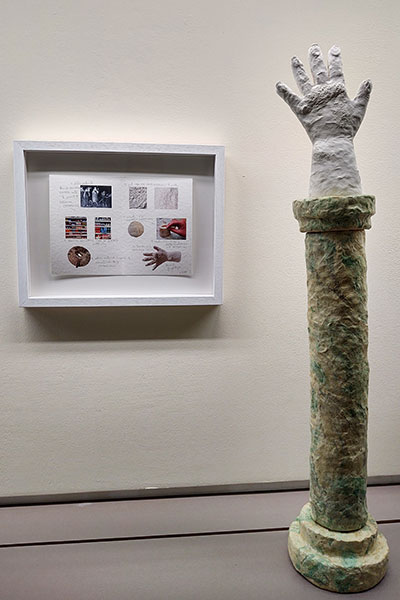 a sculpture of a hand