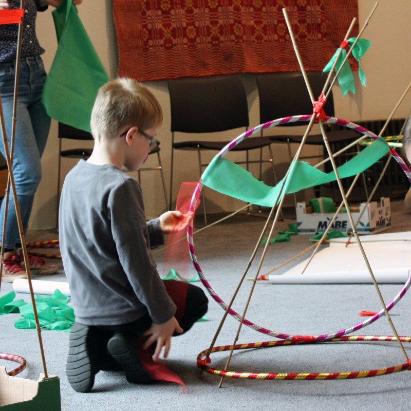 Artwork produced at a family workshop