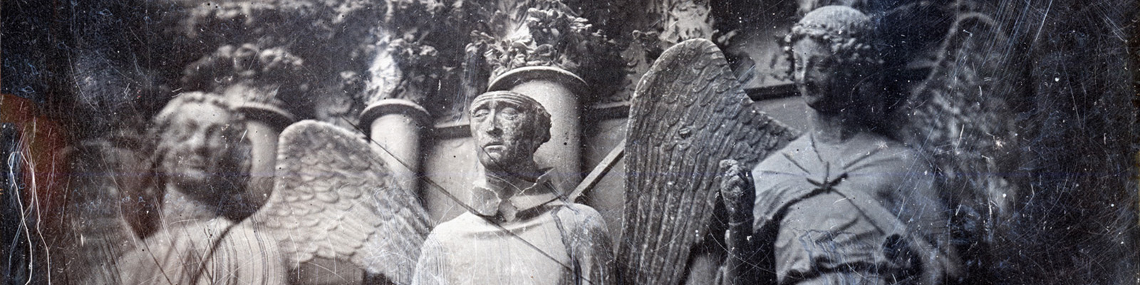 Daguerreotype of St Denis and the Angels, Notre Dame Cathedral, Rheims