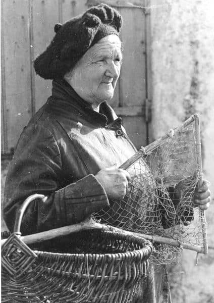 black and white photo of a woman