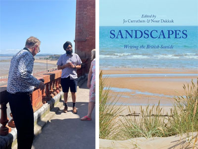 Filming for the Ebbs and Flows​ audio play and bookcover for Sandscapes