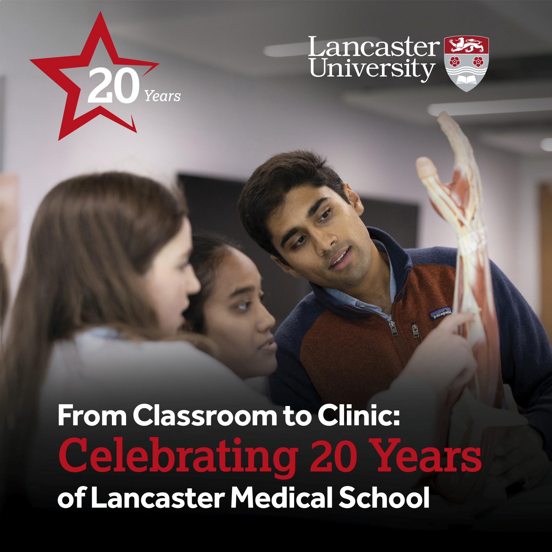 A Graphic for the event with a star and the 20 years text.