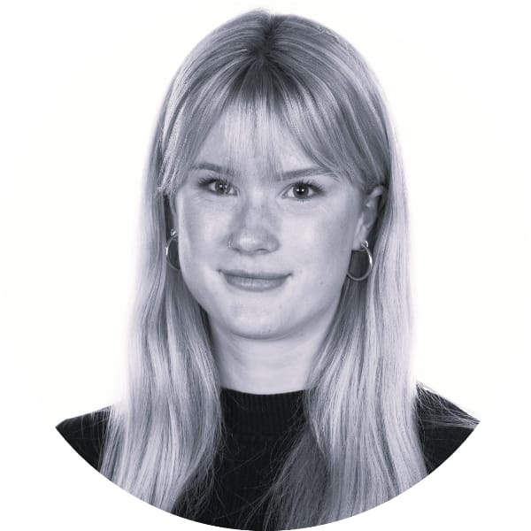 Black and white image of Beth Macaulay