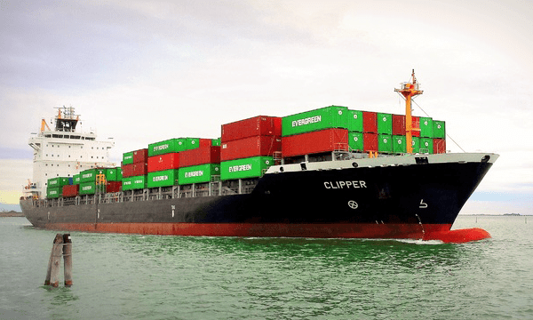 Ship carrying cargo
