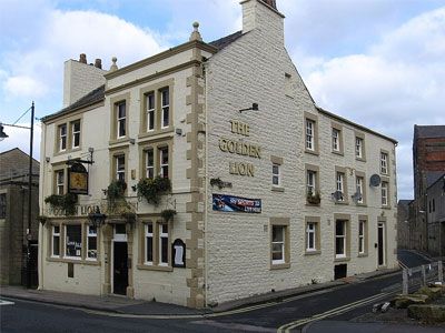 An external view of the Golden Lion pub in Lancaster