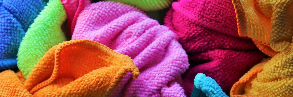 A jumble of brightly-coloured cloths
