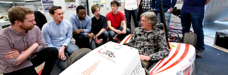 James May's Visit Thrills Lancaster Students -
