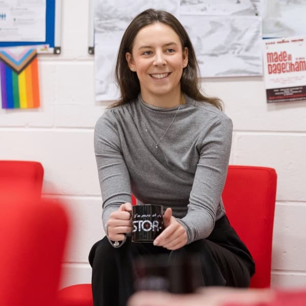 STOR-i student smiling in the STOR-i communal area