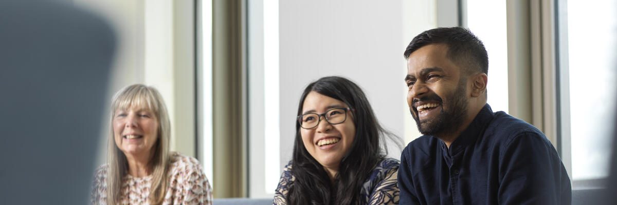 Students in a meeting room