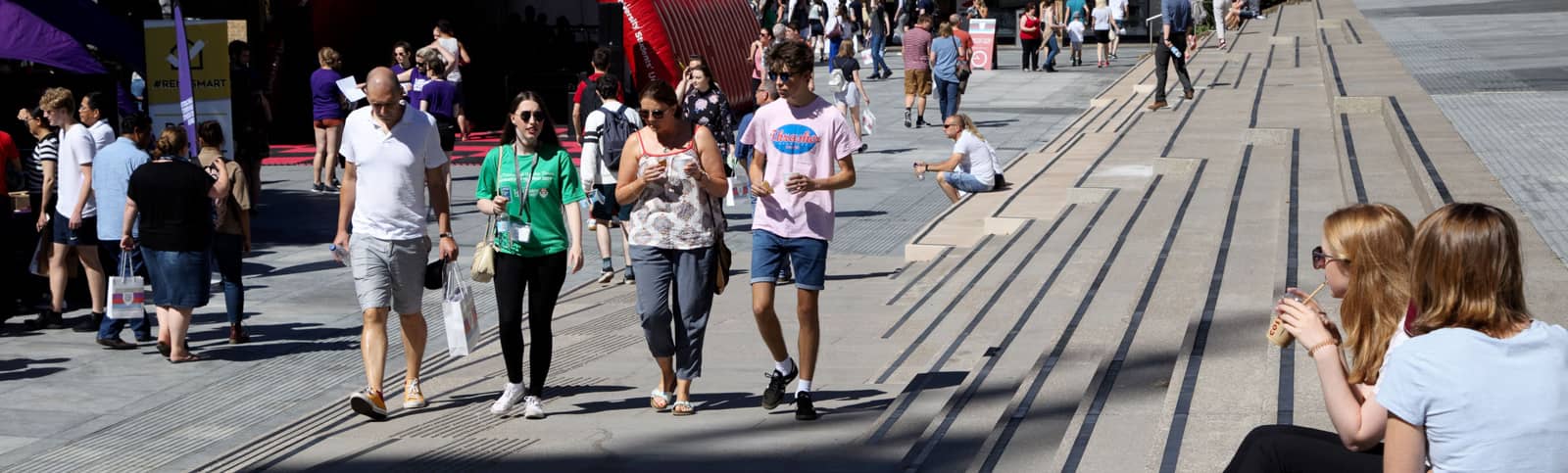 People at an open day