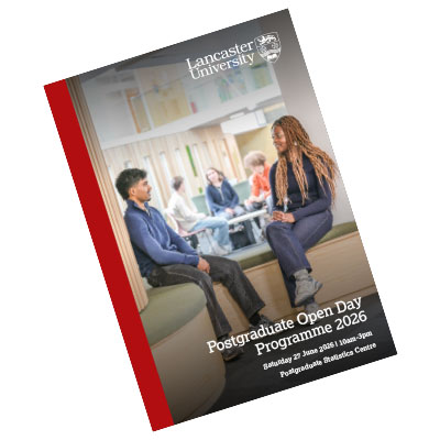 The cover of Lancaster University's open day programme