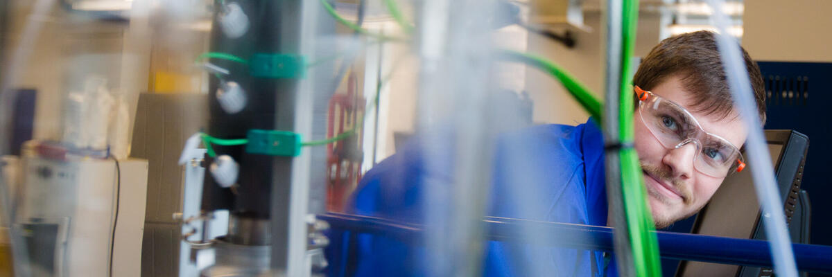 A student in an Engineering Laboratory