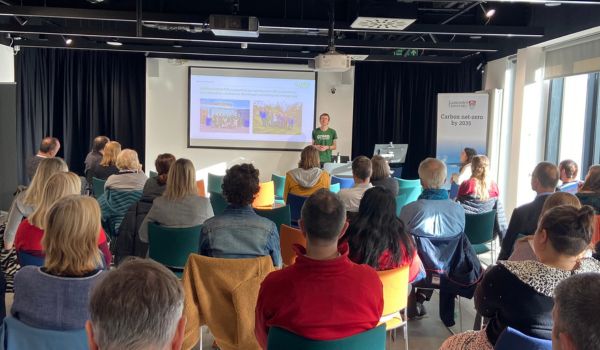 People attending a Sustainability presentation