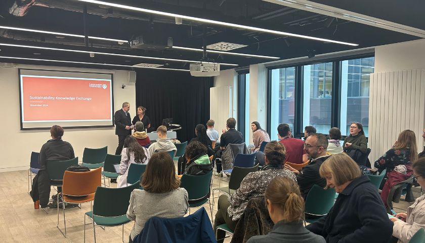 A Sustainability Knowledge Exchange event taking place in the Library events space