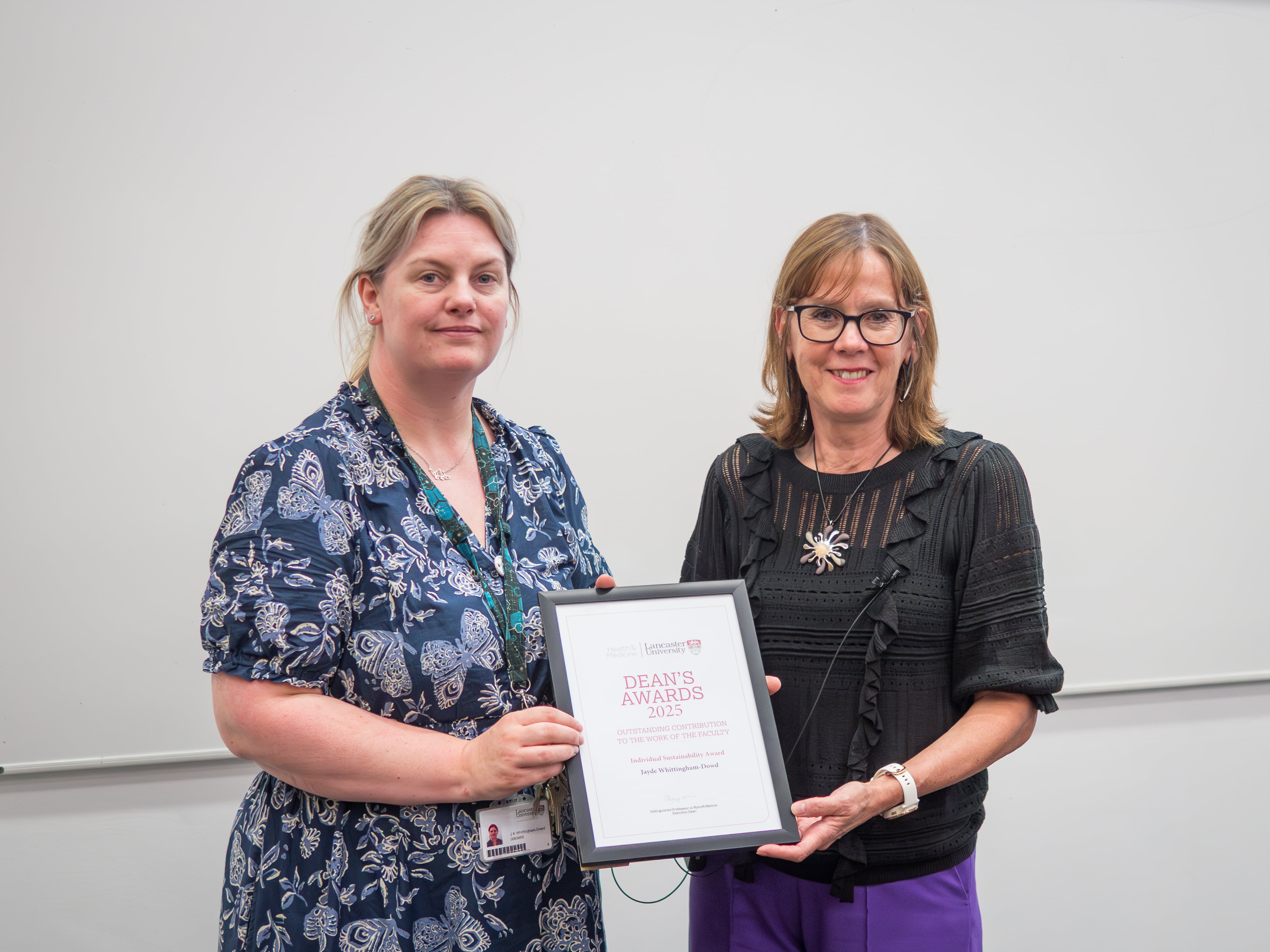 Jayde Whittingham-Dowd as recipient of FHM Sustainability award.