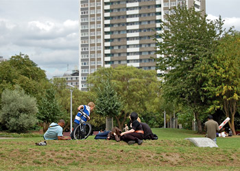 Spa Fields after renewal, Islington. Photo by Liz Kessler