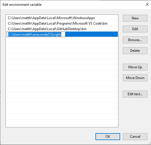 Edit environment variables 3