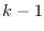 $k-1$
