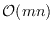 $\mathcal{O}(mn)$