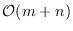 $\mathcal{O}(m+n)$
