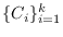$\{C_i\}_{i=1}^k$