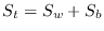 $S_t = S_w + S_b$