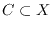 $C \subset X$