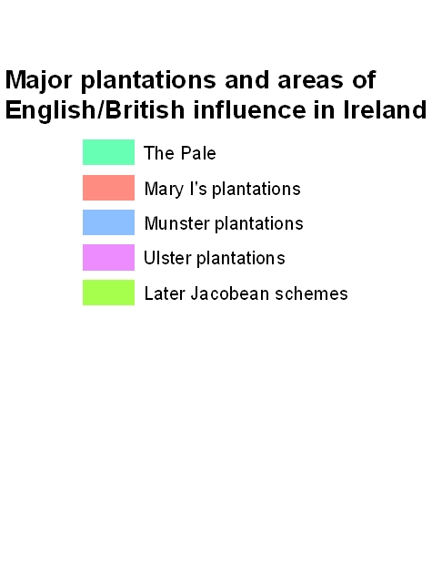Summary of the Plantations, legend