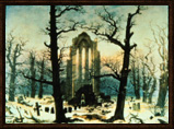 Friedrich's painting of a cemetry gate