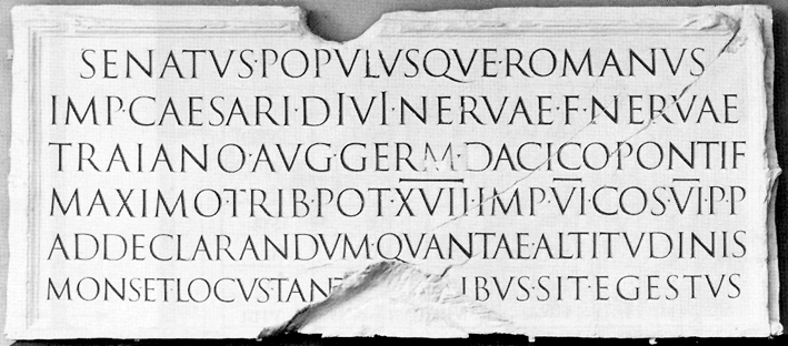 Trajan's Column Inscription
