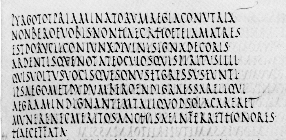 Larger version of selected portion of manuscript