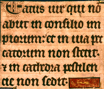 Alphonso Psalter Lines 1-6